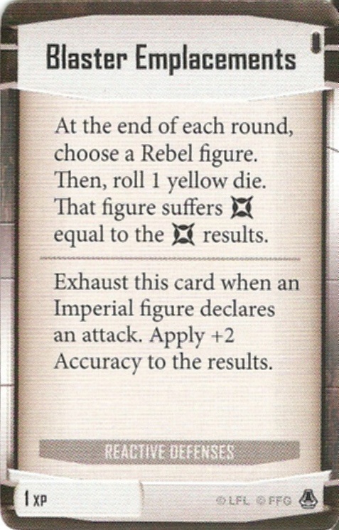 Reactive Defenses card: /images/imperialClassDecks/Reactive Defenses/Blaster Emplacements.jpg